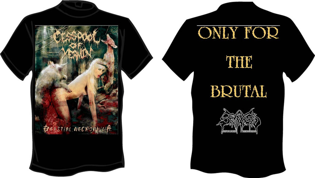 CESSPOOL OF VERMIN- Bestial Necrophilia T-SHIRT X-LARGE NEW!!!