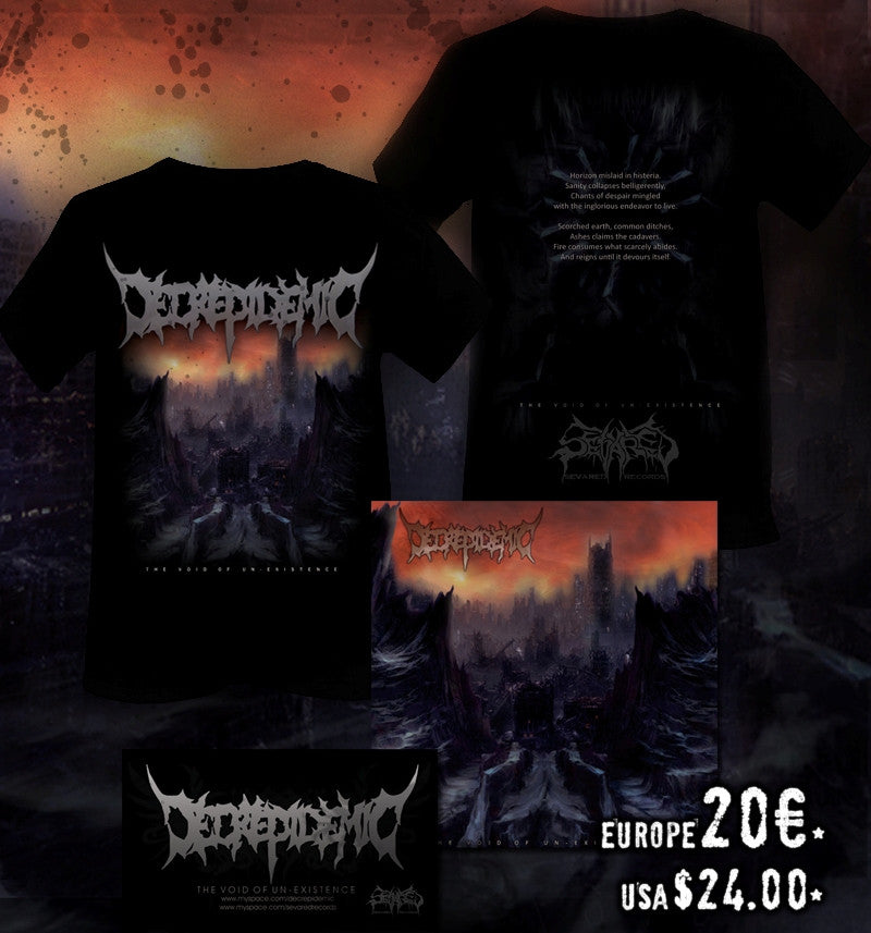 DECREPIDEMIC- The Void.. CD/T-SHIRT PACKAGE XL