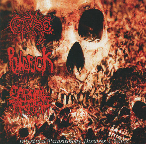 Gore / Putref*ck / Carnal Trash- 3 Way Split CD on Lymphatic Sexual Orgy Rec.