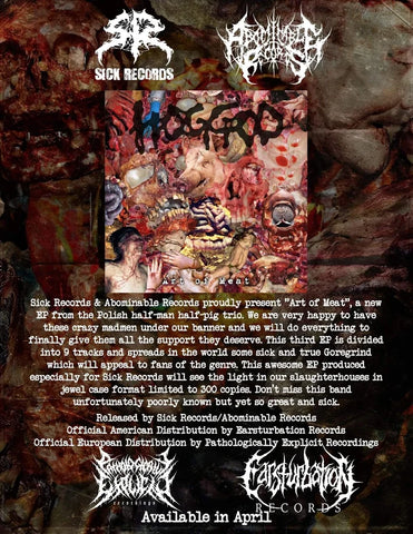 Hoggod- Art Of Meat CD on Earsturbation Rec.