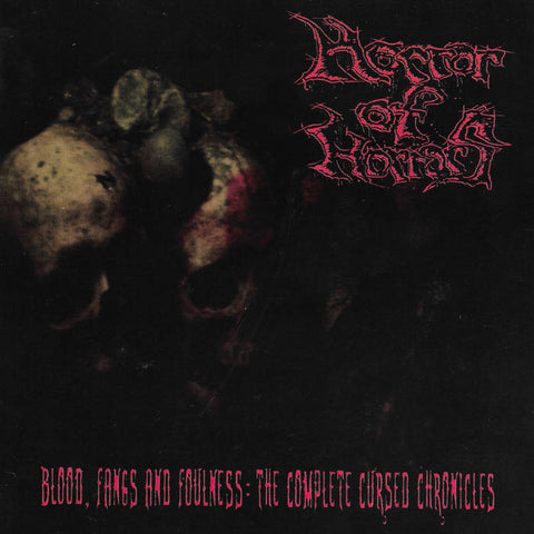 Horror Of Horrors- Blood, Fangs & Foulness DISCOGRAPHY DOUBLE CD on Thrash Corner Rec.