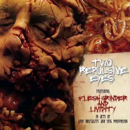 Lividity / Flesh Grinder- Two Repulsive Eyes Split CD on Rotten Foetus