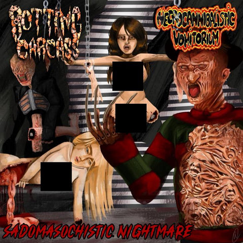 ROTTING CARCASS / NECROCANNIBALISTIC VOMITORIUM- Split CD on Sevared Rec.