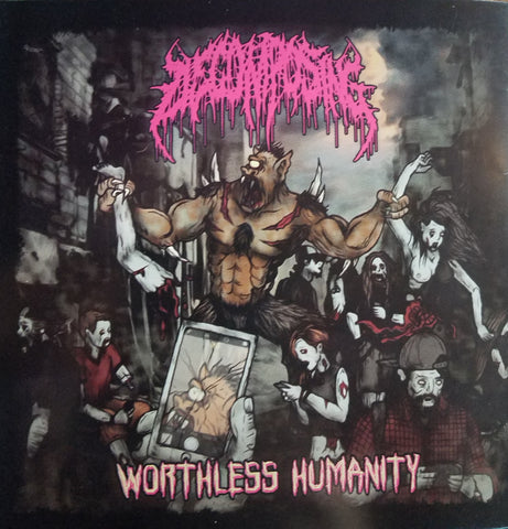 Decomposing- Worthless Humanity CD on Satanic Porno Rec.