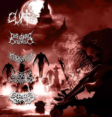 CUFF / EMBRYONIC DEVOURMENT / MACROPSIA / SPLATTERED ENTRAILS / DISFIGURING THE DISEASED- Split CD on Morbid Generation