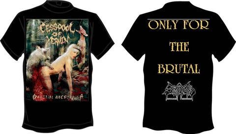 CESSPOOL OF VERMIN- Bestial Necrophilia T-SHIRT X-LARGE