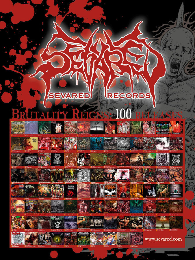 SEVARED RECORDS- Full Color Glossy POSTER NEW!!!!!!!