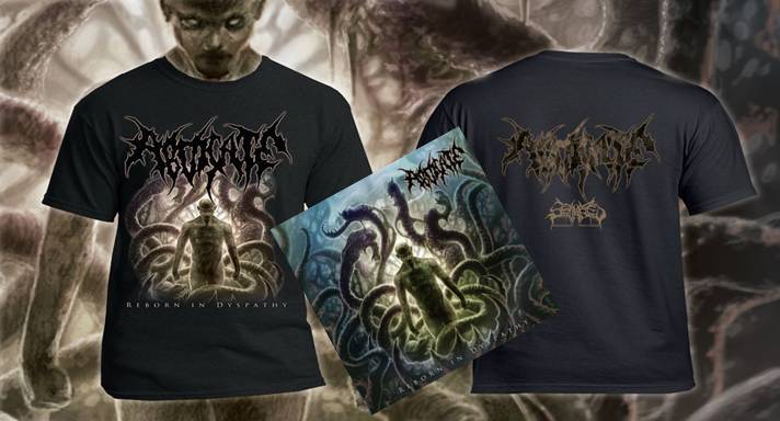 ABDICATE- Reborn In Dyspathy CD / T-SHIRT PACKAGE DEAL OUT NOW!!!