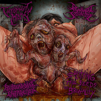 CANNIBALISTIC INFANCY / MYOCARDIAL INFARCTION / INTERMINABLE CORRUPTIONS- Split CD on Deathmetal Industry