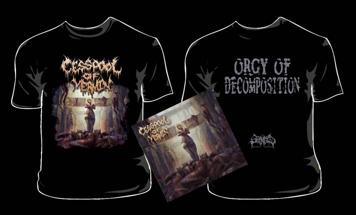 CESSPOOL OF VERMIN- Orgy Of Decomposition CD / T-SHIRT Package S-XL