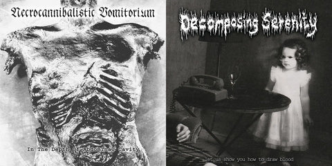 Decomposing Serenity / Necrocannibalistic Vomitorium- Split CD on Vibex Prod.