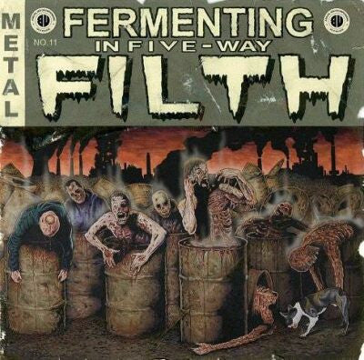 DEFLESHUARY / Cumbeast, etc.. FERMENTING IN 5-WAY FILTH SPLIT CD on P.E.R.