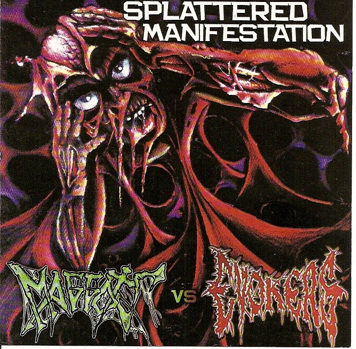 Maggots / Evokers- Splattered Manifestation Split CD on Bloodshe