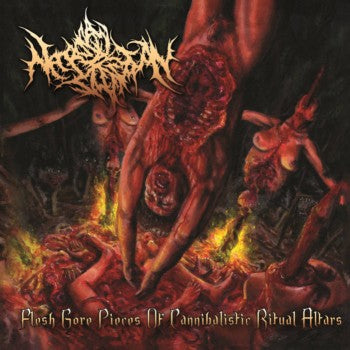 Necropsy Defecation- Flesh Gore Pieces Of Cannibalistic Ritual Altars CD on Rising Nemesis