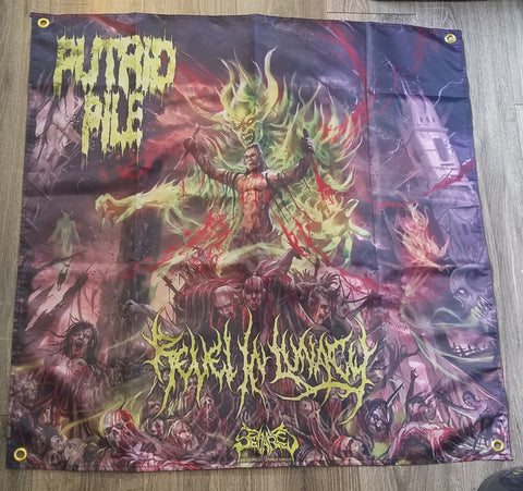 PUTRID PILE- Revel In Lunacy FLAG