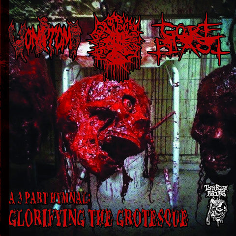Vomitomb / Blasphemation / Gore Blast- Split CD on Metallic Media