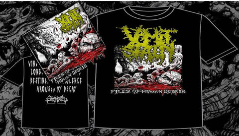 VOMIT STAIN- Piles Of Human Debris CD / T-SHIRT PACKAGE S-XXL